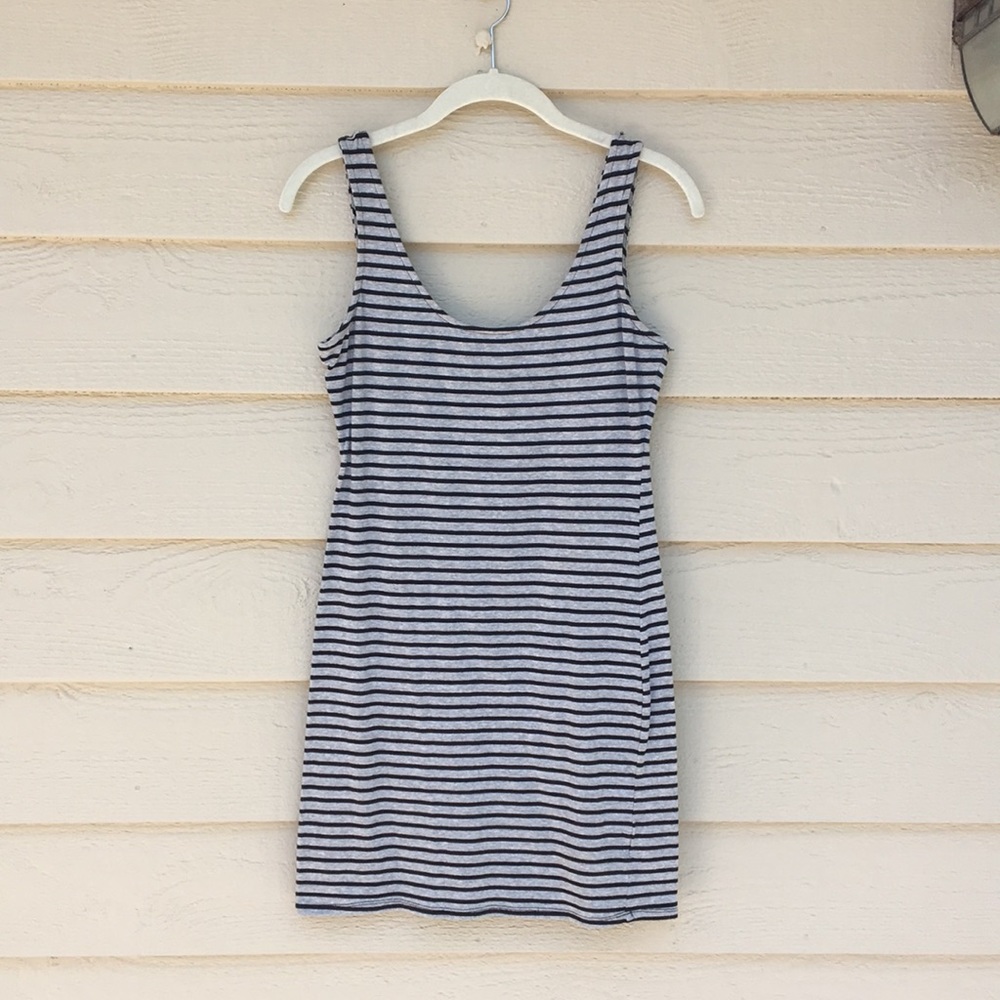 Black/Gray striped dress